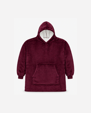 Chaleur Hooded Blanket – Burgundy - One size