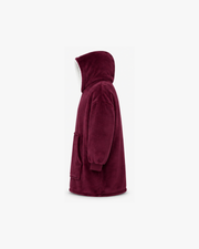 Chaleur Hooded Blanket – Burgundy - One size