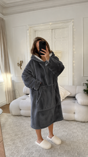 Chaleur Hooded Blanket – Grijs - One size
